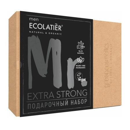 Набор подарочный для мужчин "Extra Strong" Ecolatier (гель для душа, шампунь для волос по 150 мл)