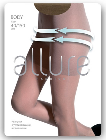 Женские колготки с плотными утягивающими шортами Body 40/150 den, glase 4