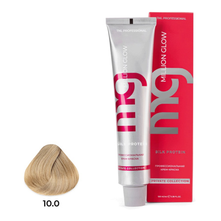 Крем-краска TNL Million Glow Private 10.0 платиновый блонд, 100 мл