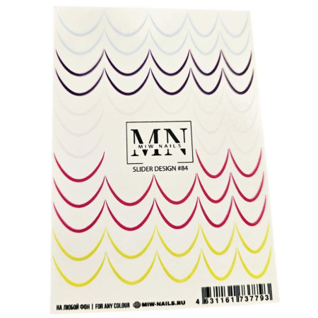 Слайдер-дизайн для ногтей Miw Nails 84