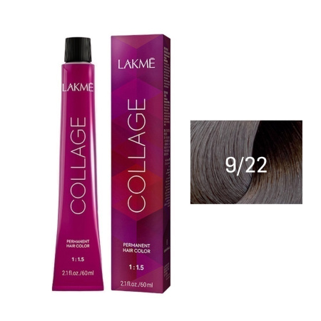 Крем-краска Lakme Collage 9/22 очень светлый блондин фиолетовый яркий, 60 мл
