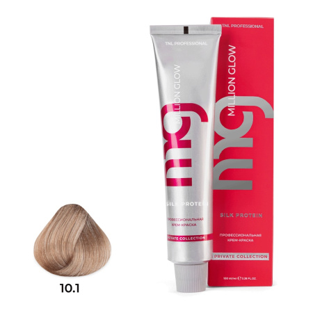 Крем-краска TNL Million Glow Private 10.1 платиновый блонд пепельный, 100 мл