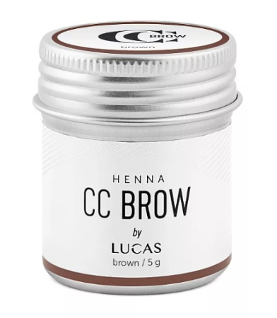 Хна для бровей в баночке CC Brow Lucas' Cosmetics, коричневая, 5 г