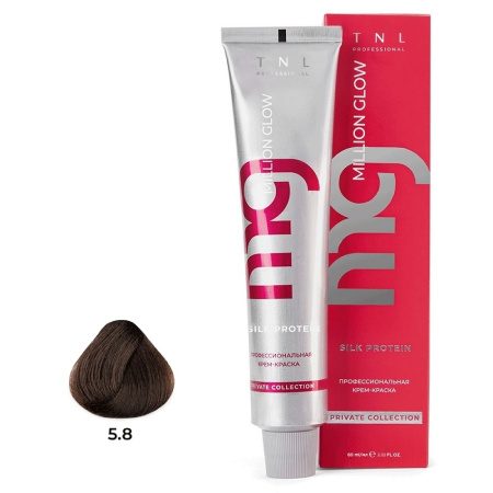 Крем-краска TNL Million Glow Private 5.8 светлый коричневый шоколадный, 60 мл