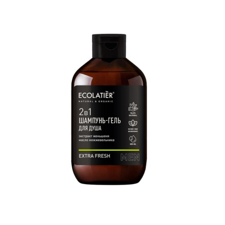 Шампунь-гель 2 в 1 мужской "Extra" Ecolatier, 400 мл