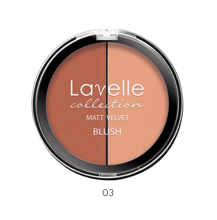 Румяна компактные двухцветные Lavelle Collection, т. 03 персик, 5 г