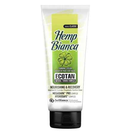 Крем для загара SolBianca Classic Hemp Bianca с маслом семян конопли и экстрактом алоэ, 125 мл