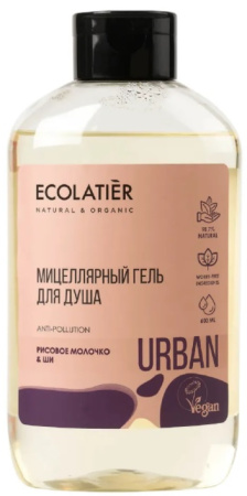 Гель мицеллярный для душа "Рисовое молочко и ши" Ecolatier, 600 мл