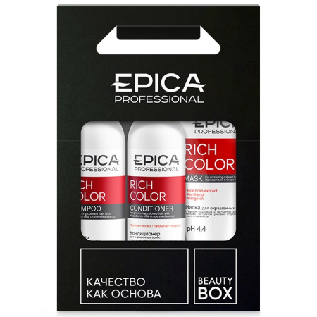 Набор для волос Epica Rich Color (шампунь 300мл+кондиционер 300мл+маска 250мл)