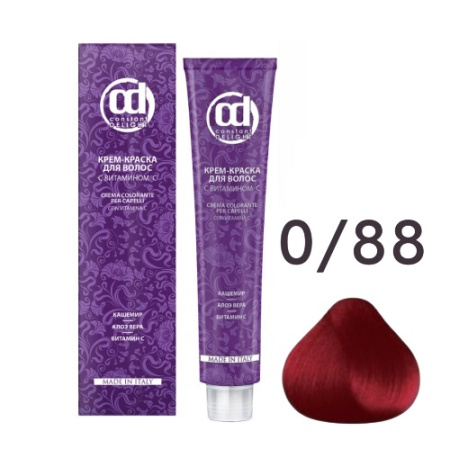 C.Delight Крем-краска Vit C 0/88 красный, 100 мл