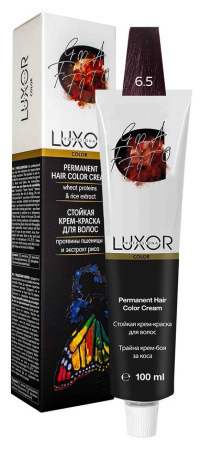 Перманентная крем-краска Luxor Professional Color 6.5 Темный блондин махагоновый, 100 мл