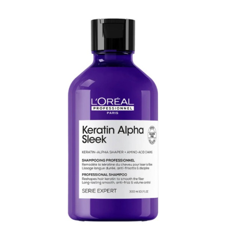 МП L’Oreal Шампунь бессульфатный ультраразглаживающий Keratin Alpha Sleek, 300 мл