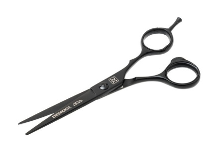 Katachi Ножницы для стрижки прямые Black Ergonomic 5.5"