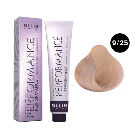 Перманентная крем-краска Ollin Performance 9/25 блондин фиолетово-махагоновый, 60 мл