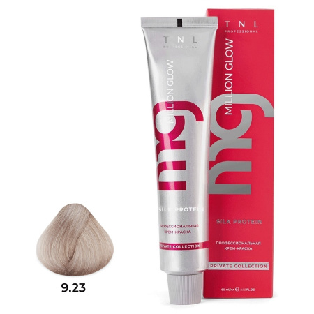Крем-краска TNL Million Glow Private 9.23 очень светлый блонд перл. золотистый, 60 мл