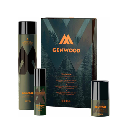 Estel Набор Alpha Genwood Традиции (шамп. 300 мл + дезод. 50 мл + спрей д/ног 100 мл)