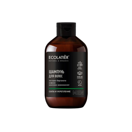 Шампунь мужской "Сила и укрепление" Ecolatier, 400 мл
