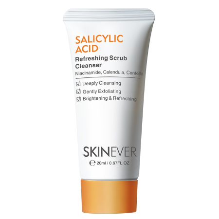 Очищающая пенка-скраб для лица Skinever Travel size с салициловой кислотой, 20 мл