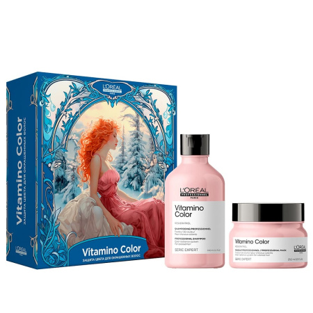 Зимний набор Loreal Vitamino Color для окрашенных волос (шампунь+маска)