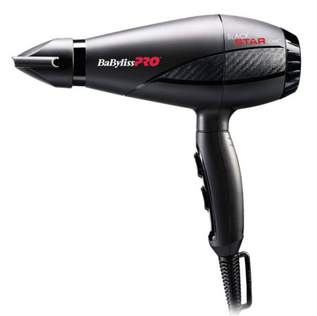 Фен профессиональный для сушки волос BaByliss PRO Black Star Ionic BAB6250IE