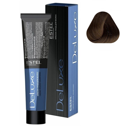 Краска-уход Estel De Luxe 6/0 тёмно-русый, 60 мл
