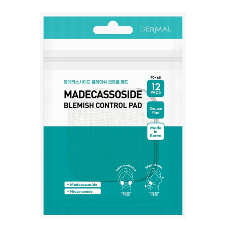 МП DERMAL Корректирующие пэды с экстрактом мадекассосида Madecassoside Blemish Control 12 шт, 23 мл