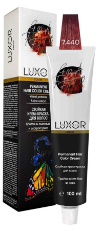 Перманентная крем-краска Luxor Professional Color 7.440 Блондин интенсивный медный интенc., 100 мл
