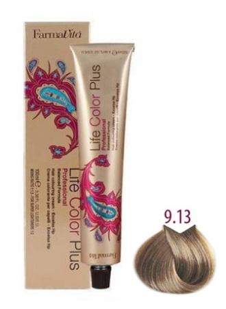 Крем-краска Farmavita Life Color Plus 9.13 очень светлый бежевый блондин, 100 мл