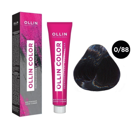 МП Перманентная крем-краска для волос Ollin Color 0/88 корректор синий, 100 мл