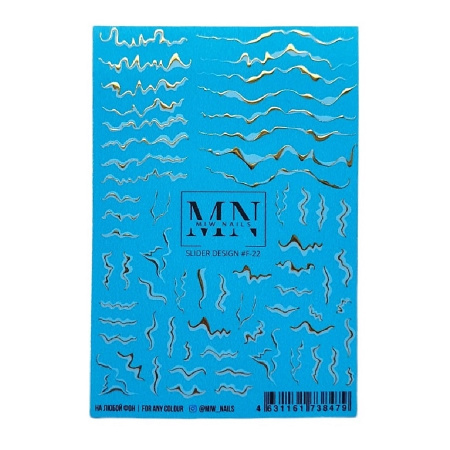 Слайдер-дизайн для ногтей Miw Nails F-22
