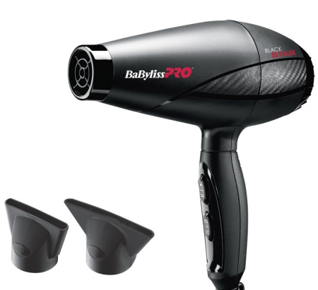 Фен профессиональный для сушки волос BaByliss PRO Black Star BAB6200E