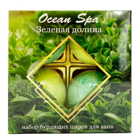 Laboratory Katrin Набор бурлящих шаров для ванн Ocean Spa "Зеленая долина" (4*40 г)