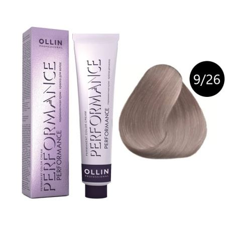 Перманентная крем-краска Ollin Performance 9/26 блондин розовый, 60 мл