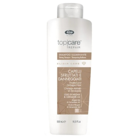 Шампунь-эликсир для восстанов. и придания сияющего блеска Lisap Milano Top Care Elixir Care, 500 мл