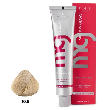 Крем-краска TNL Million Glow Private 10.8 платиновый блонд шоколадный, 60 мл