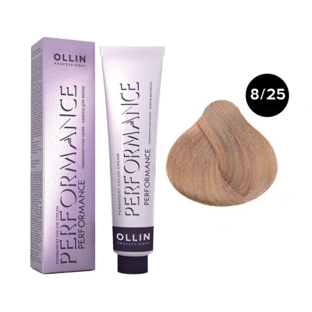 Перманентная крем-краска Ollin Performance 8/25 светло-русый фиолетово-махагоновый, 60 мл