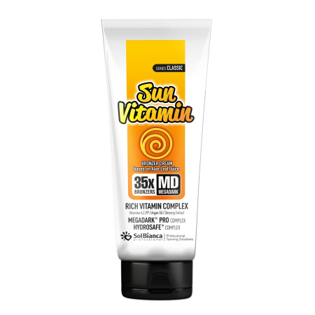 Крем для загара SolBianca Active Sun Vitamin 35х bronzer с маслом арганы, экстракт. женьшеня, 125 мл