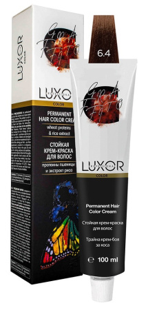 Перманентная крем-краска Luxor Professional 6.4 Темный блондин медный, 100 мл		