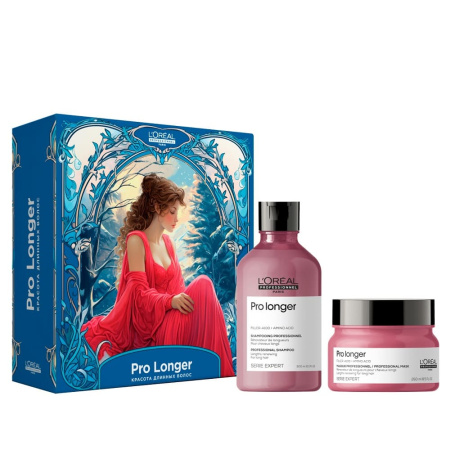Зимний набор Loreal Pro Longer для длинных волос (шампунь+маска)