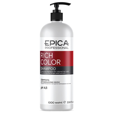 Шампунь Epica Rich Color для окрашенных волос, 1000 мл