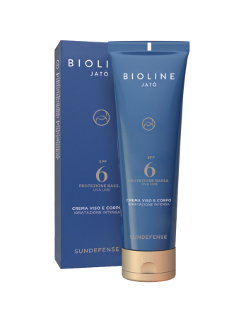 Крем для лица и тела низкая степень защиты SPF 6 Bioline Sundefense, 150 мл