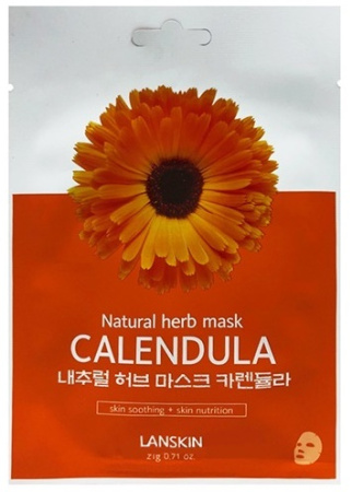 Тканевая маска с экстрактом календулы Natural Herb Mask Calendule, 21 г