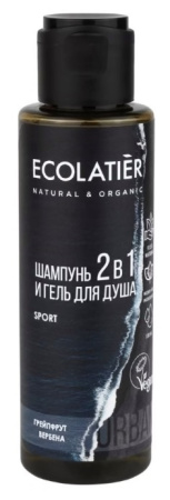 Шампунь-гель мужской 2 в 1 "Грейпфрут и вербена" Ecolatier, 100 мл