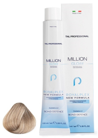 Крем-краска для волос TNL Million Gloss 901 Осветляющий пепельный, 100 мл