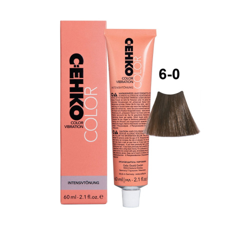 Крем тонирующий C:EHKO Color Vibration 6/0 тёмный блондин, 60 мл