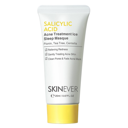 Охлаждающая ночная маска для лица Skinever Travel size с салициловой кислотой, 20 мл