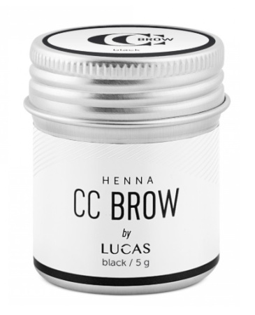 Хна для бровей в баночке CC Brow Lucas' Cosmetics, чёрная, 5 г