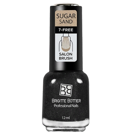 Brigitte Bottier лак для ногтей Sugar Sand тон 301 искрящийся графит, 12 мл