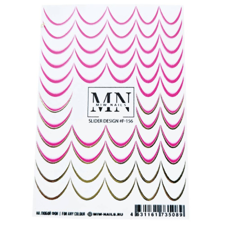 Слайдер-дизайн для ногтей Miw Nails F-156