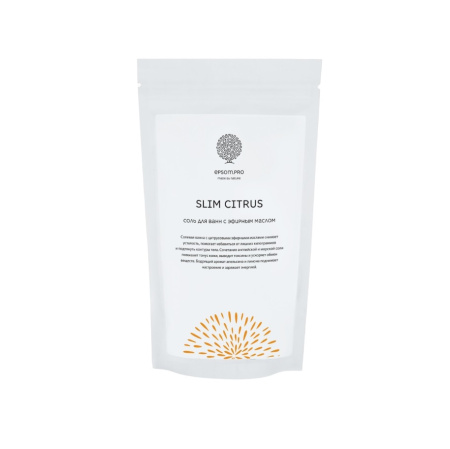 Соль для ванн с маслом апельсина и лимона Epsom "Slim Citrus", 500 г